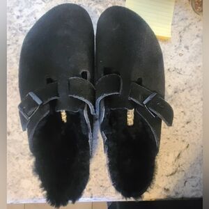 Birkenstock Black Suede Loafers